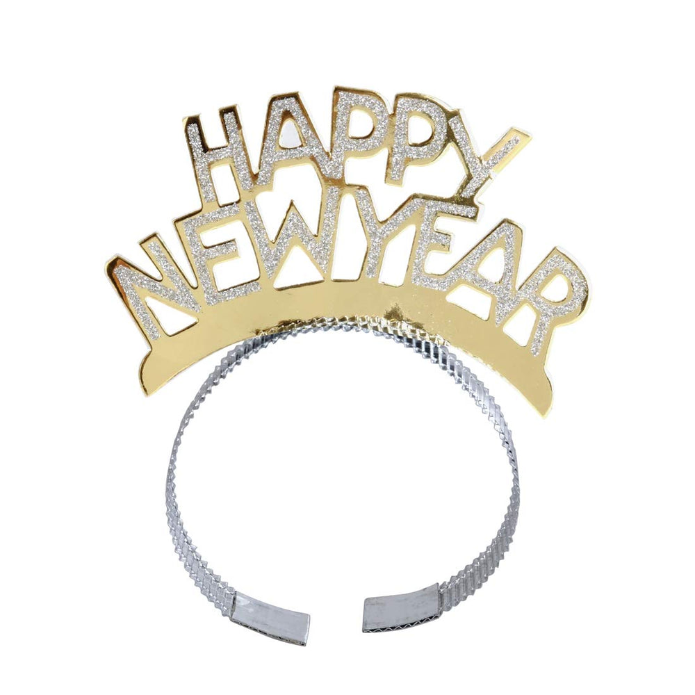BinaryABC Happy New Year headband with gold powder adds sparkling shine