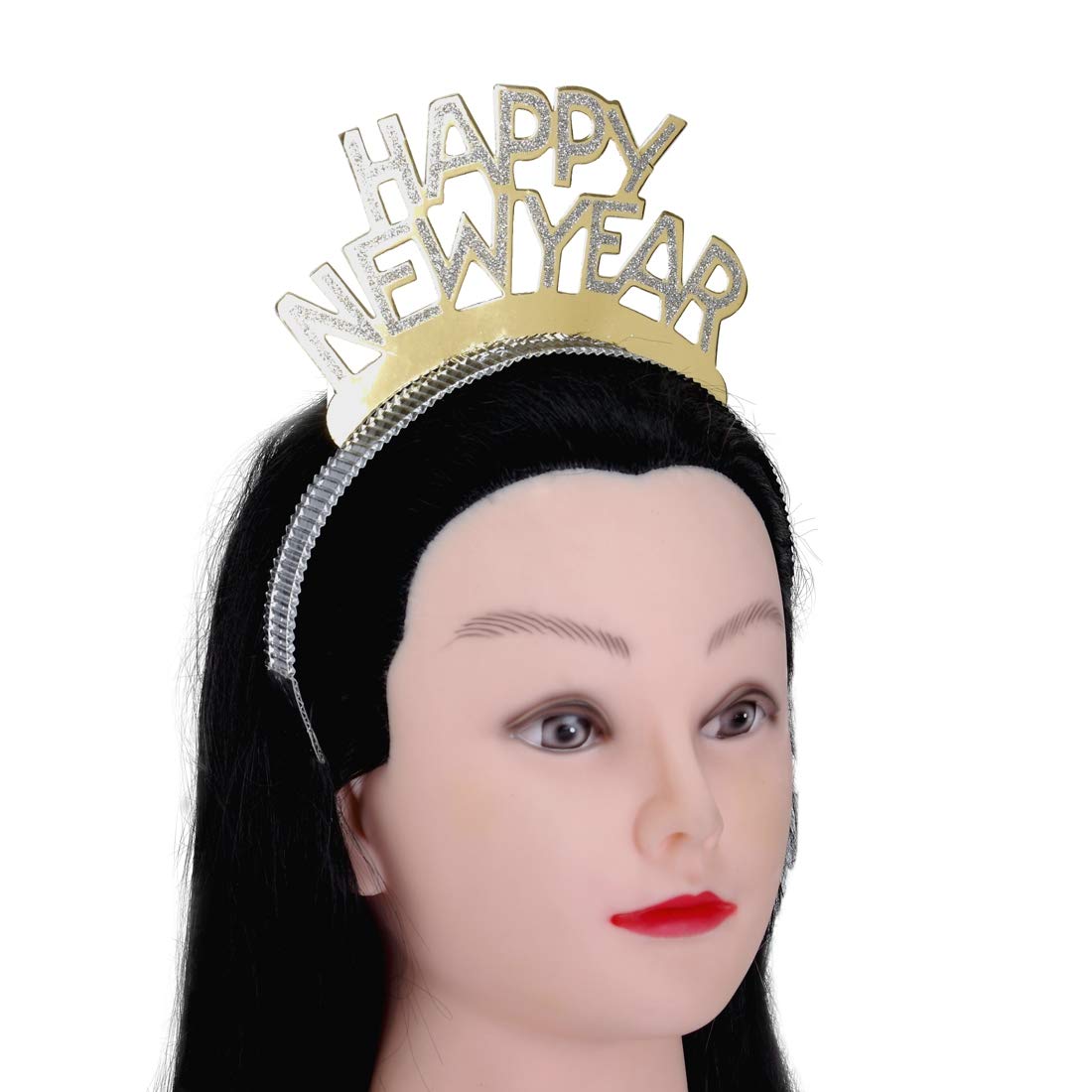 BinaryABC Happy New Year headband adds festive sparkle under sunlight