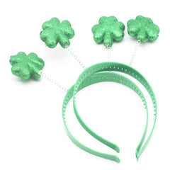 BinaryABC shamrock headband worn for lively celebrations and group photos