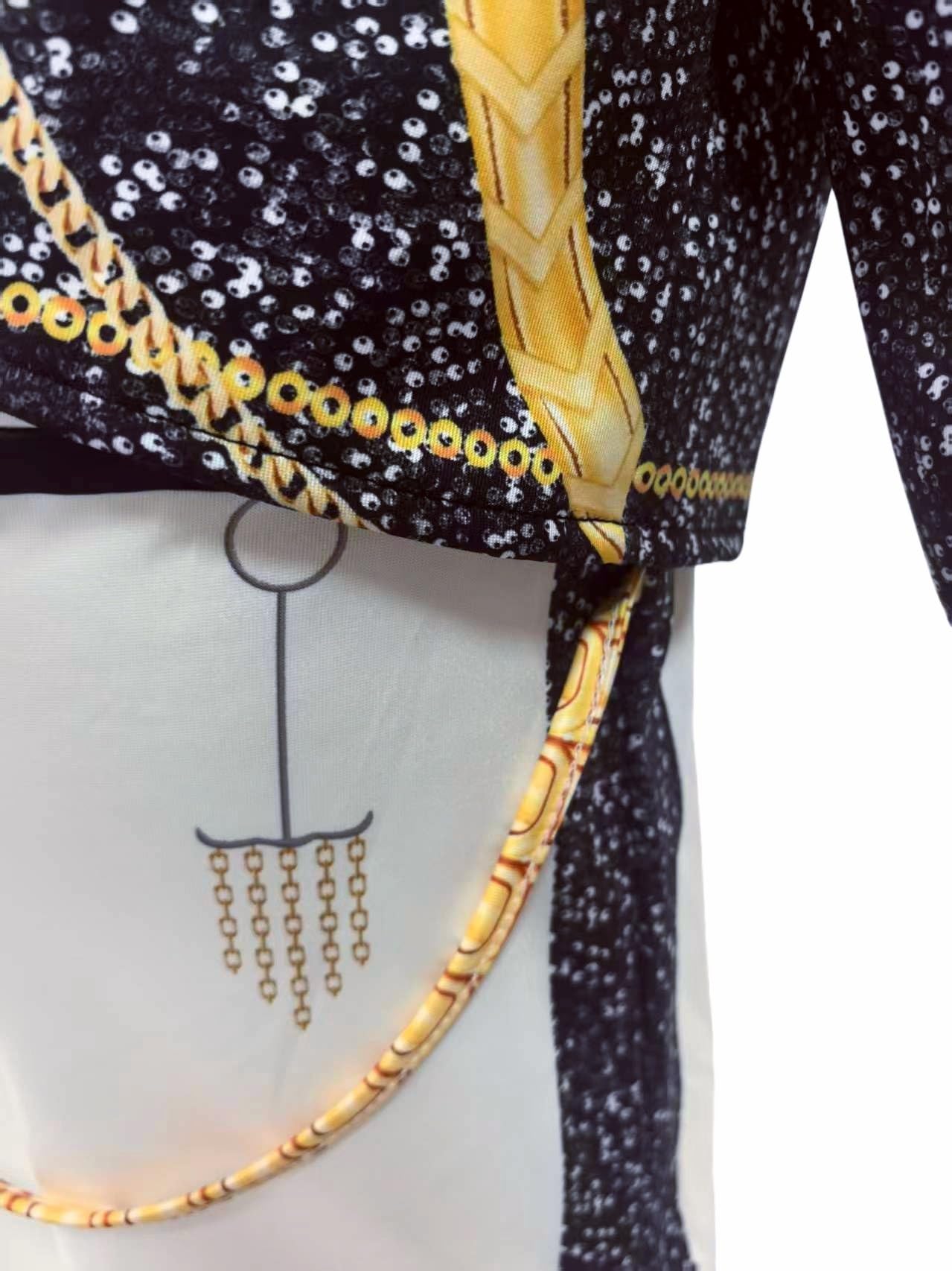 Binbo Rumi costume full look worn by a child to showcase a glamorous K-pop inspired style