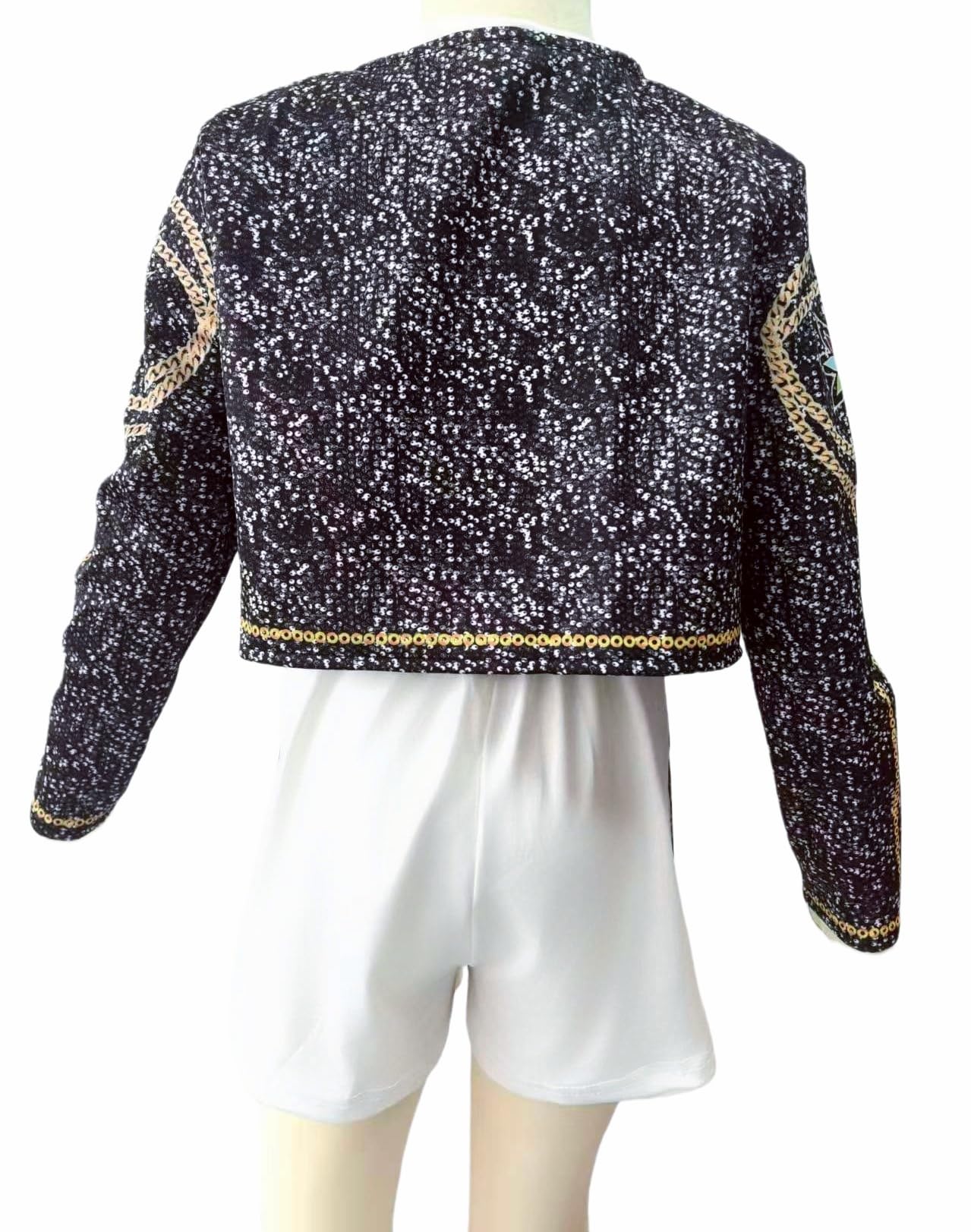 Binbo Rumi golden jacket sparkle texture enhancing stage ready shine