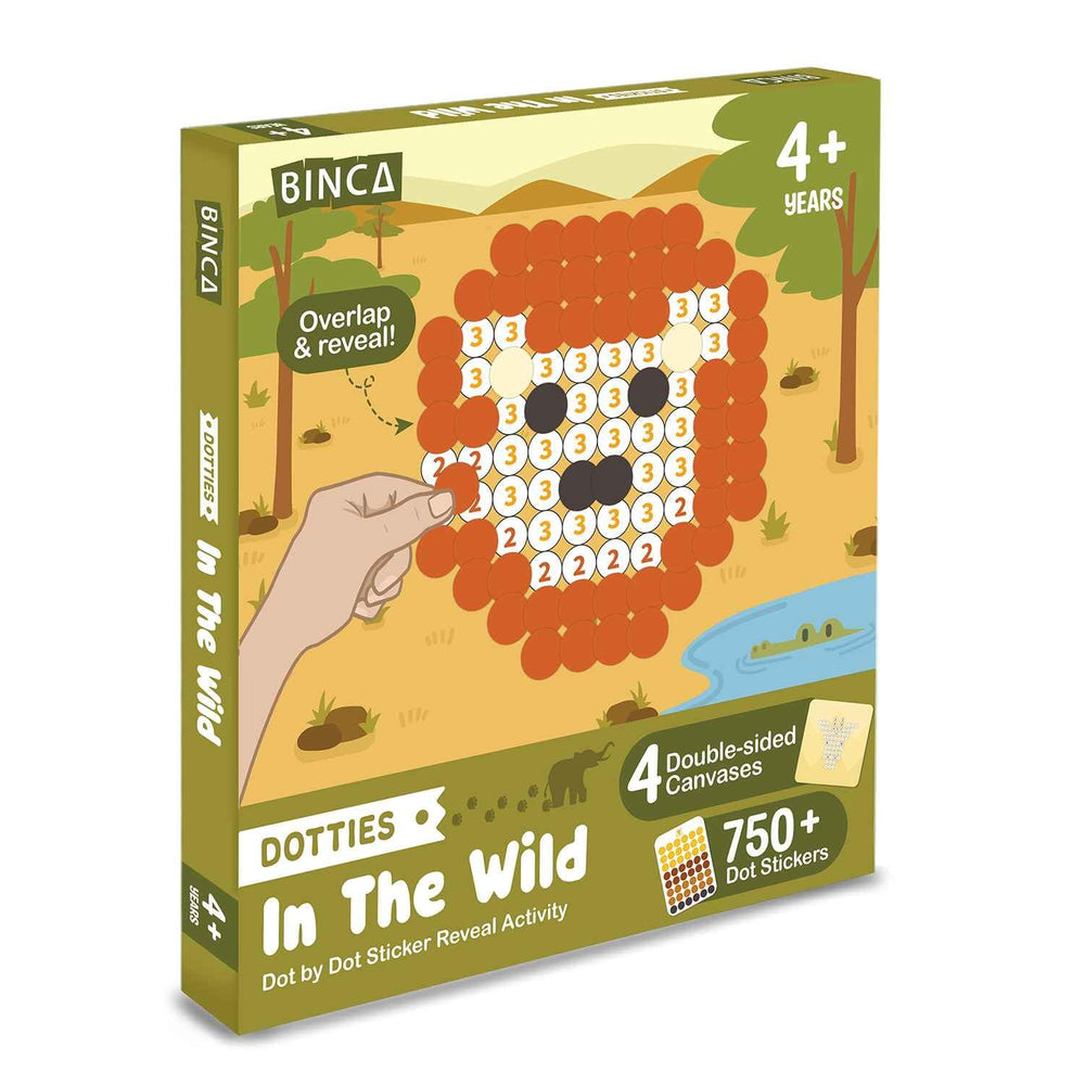 BINCA Dotties Dot Art gift-ready packaging for kids.