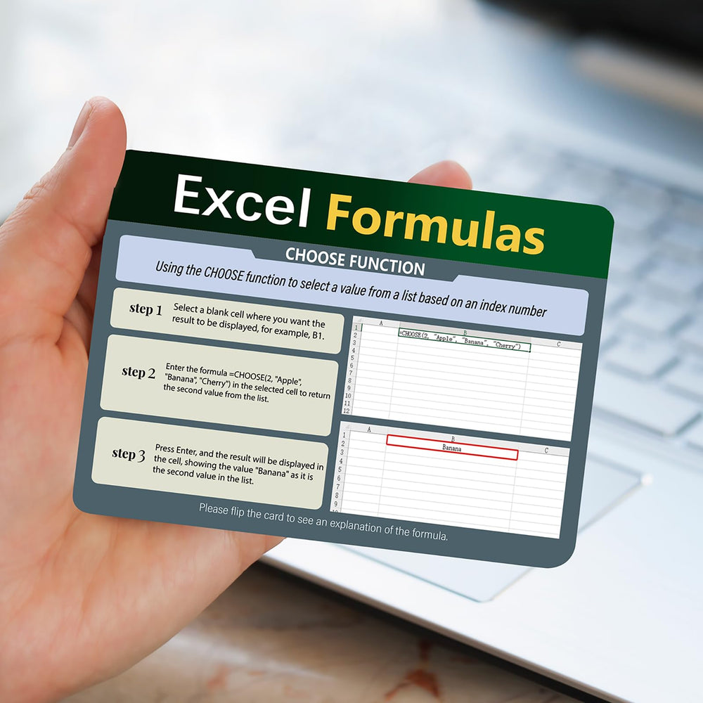 Bingbrofam Excel formulas flash cards gift-packaging ideal for gifting.