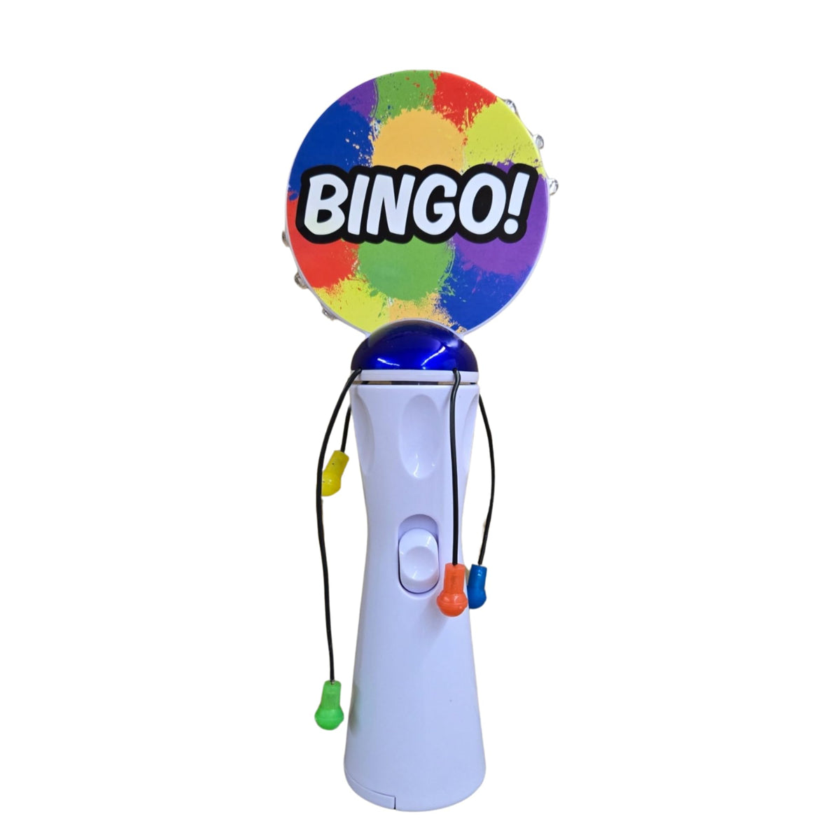 Bingo Boppers Bingo Spinner Wand Splatter design with bright visibility for the caller.