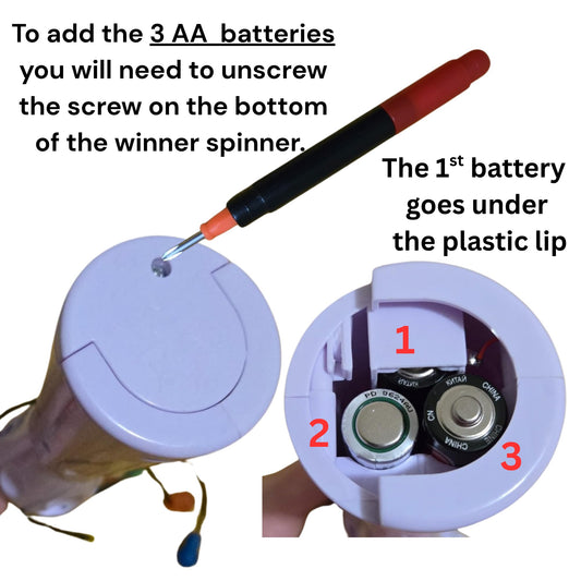 Bingo Boppers spinner wand Splatter design enhances game visibility.