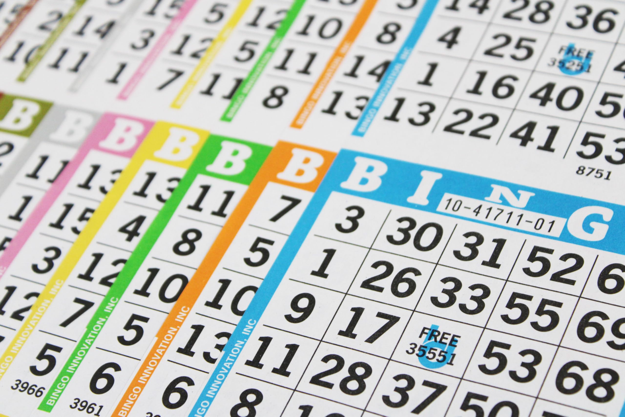 Bingo Innovation Bingo Books six faces per sheet enables 60 games per book