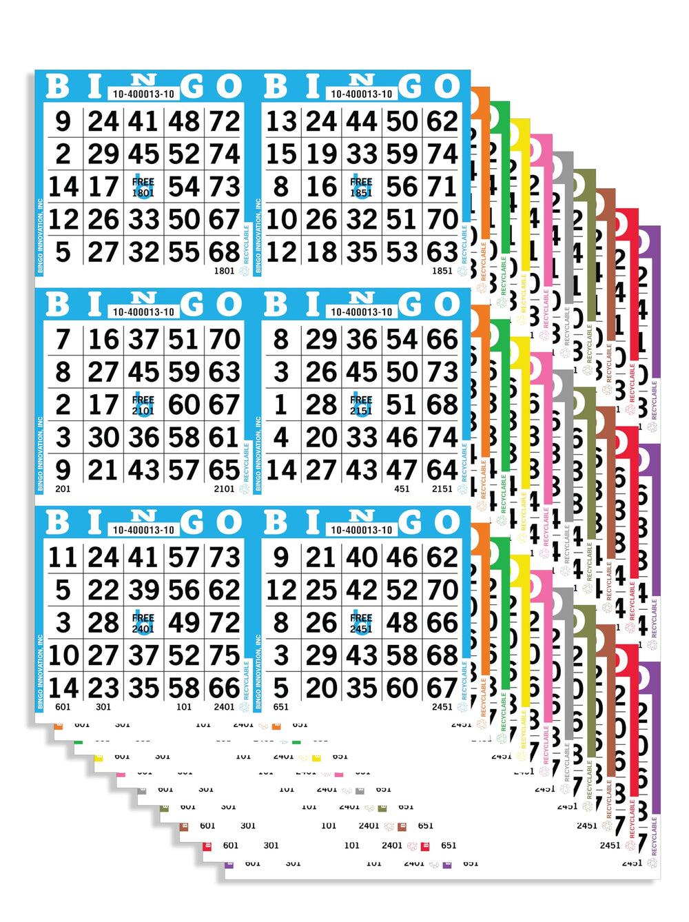 Bingo Innovation Bingo Books cover showing bold numbers for clear visibility at events