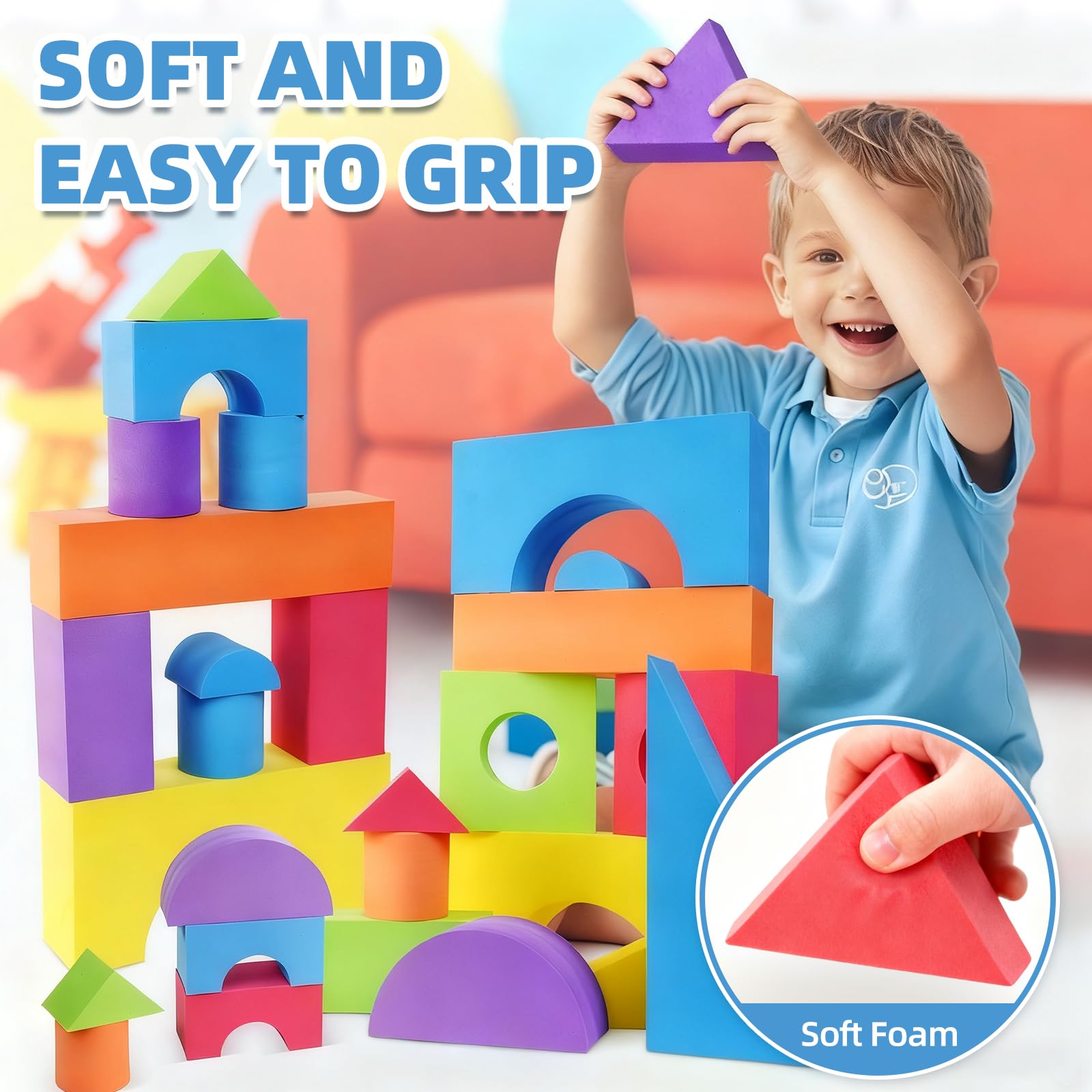 Bingyouth washable foam blocks clean easily after messy play sessions.