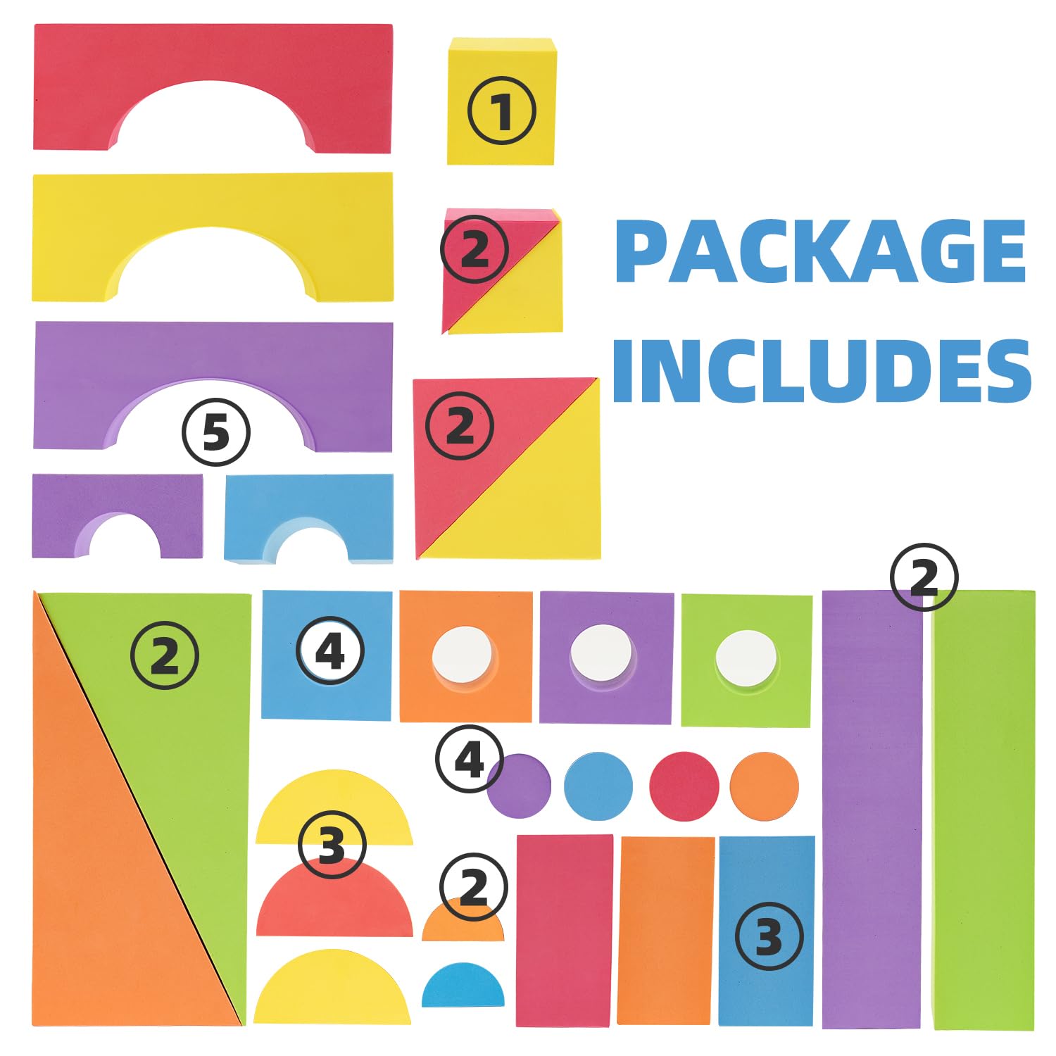 Bingyouth gift-ready foam blocks ideal for educational presents.