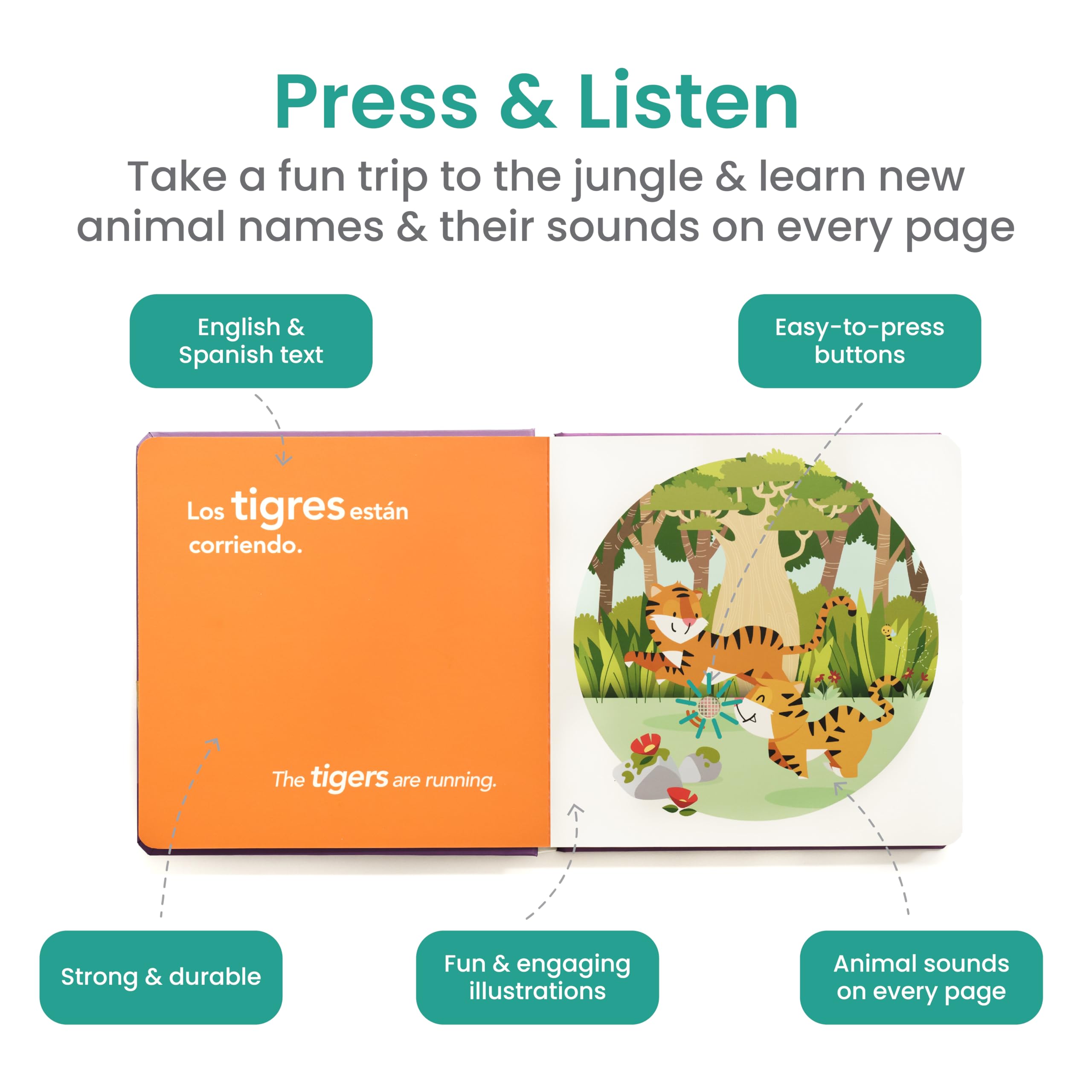 Binibi La Selva page monkey sound enhances language learning with engaging visuals