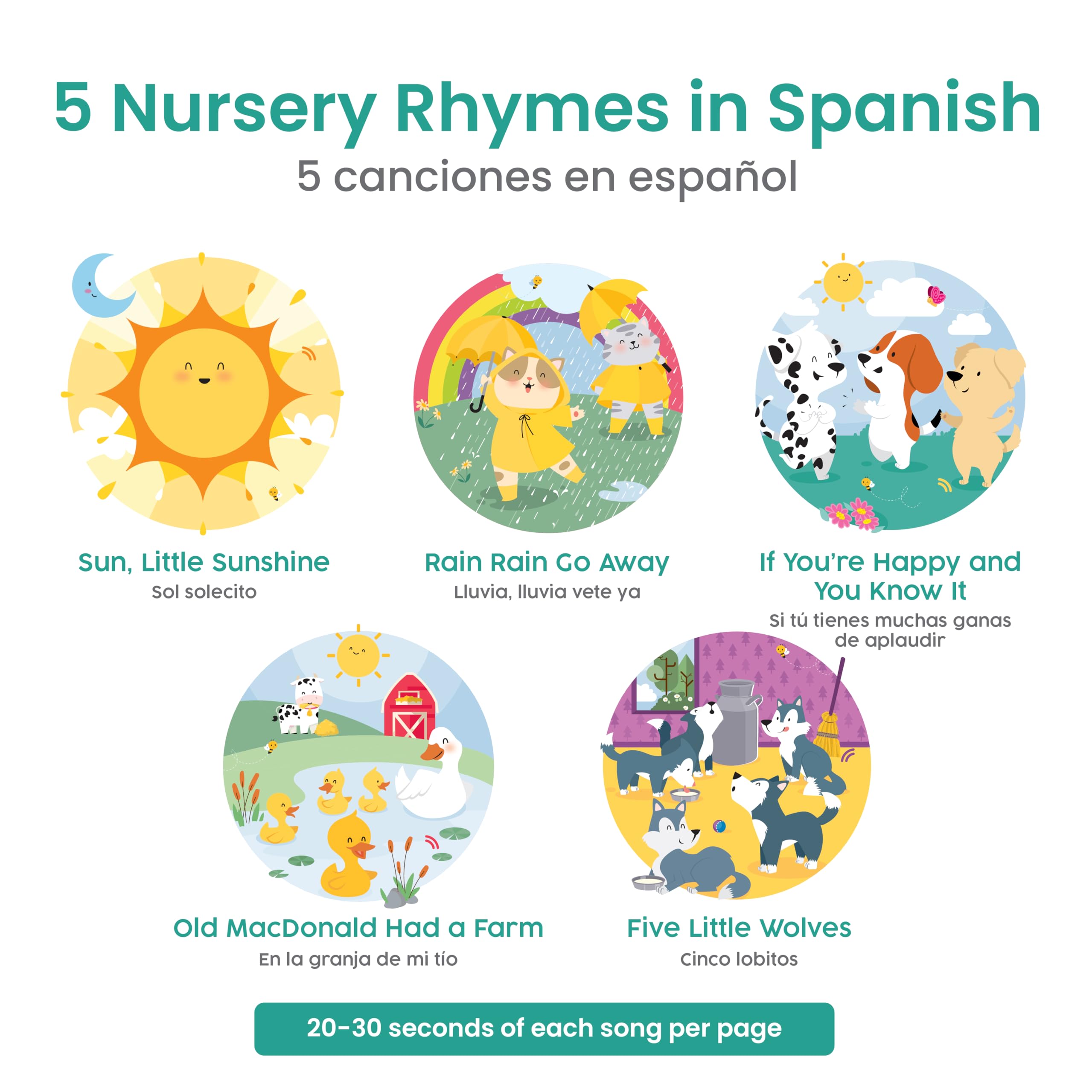 Binibi Lluvia Lluvia Vete Ya page illustration with energetic rhythm