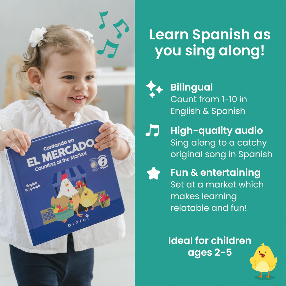 Child listening to original Binibi song to reinforce bilingual exposure during play