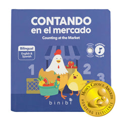 Binibi Spanish musical book cover with bright illustrations for early learning
