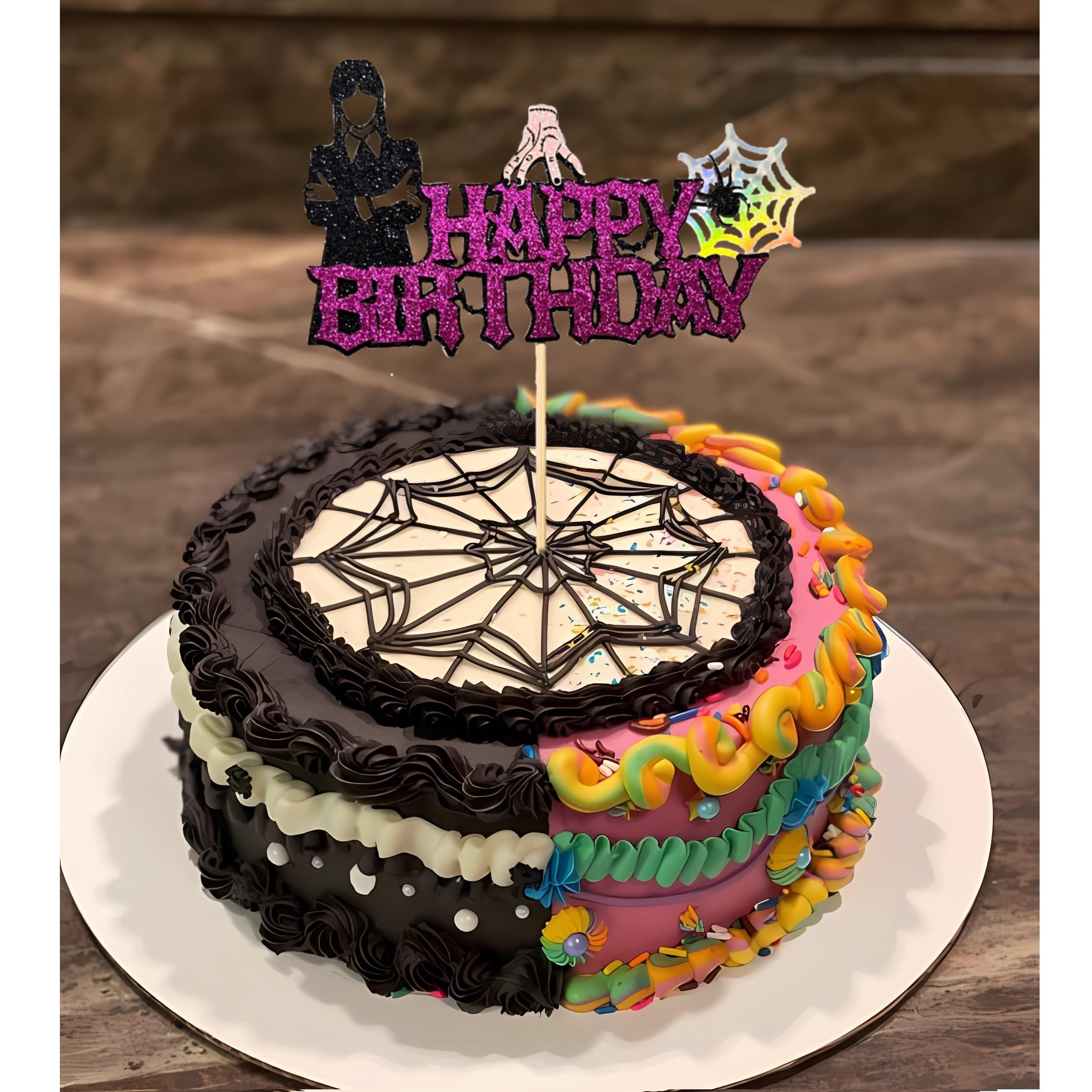 Binjo Wednesday Topper cake decoration suited for 6–12 inch cakes for celebrations.