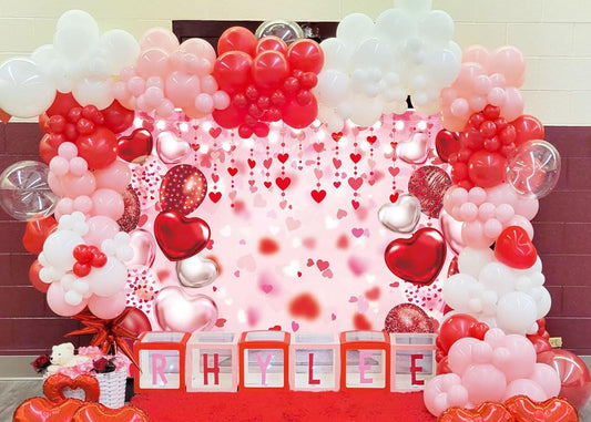 BINQOO 7x5ft romantic photo booth backdrop for weddings and events.