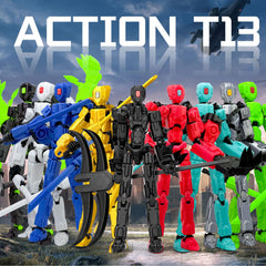 Binvin black-red colorway action figure, striking presence for gaming setups.