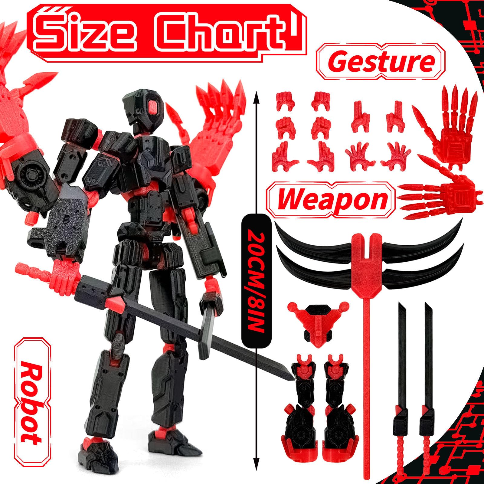 Binvin PETG-durable material action figure, high durability for long-lasting display.