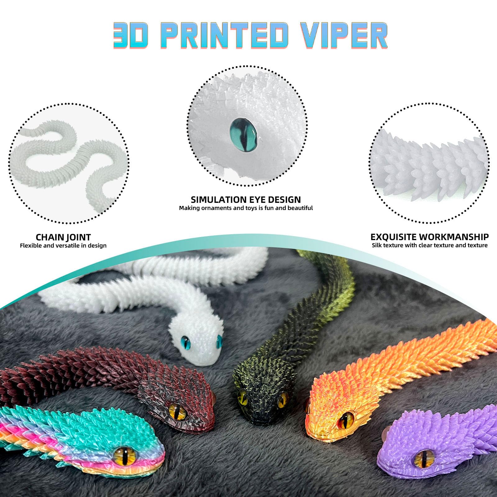 Binvin Snake Viper stress-relief toy for focus