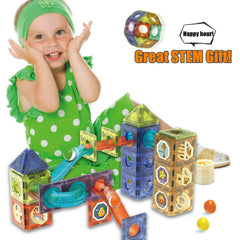 BINZKBB magnetic tiles are easy to assemble and store after play sessions.