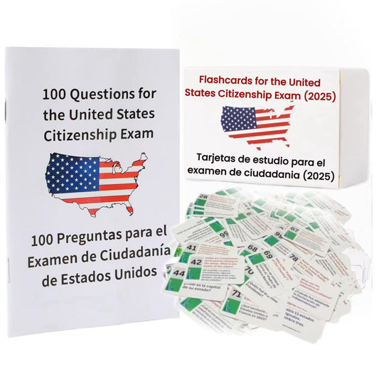 Biodison & Lee US Citizenship flashcards cover, compact kit for on-the-go exam prep