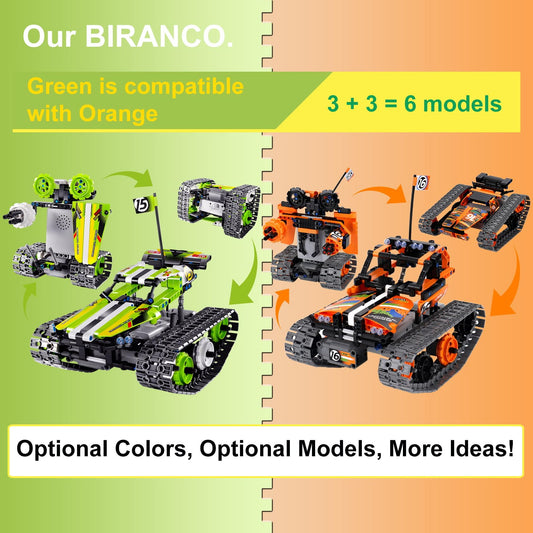 Biranco 3in1 stunt racer build shows multiple models for creative exploration.