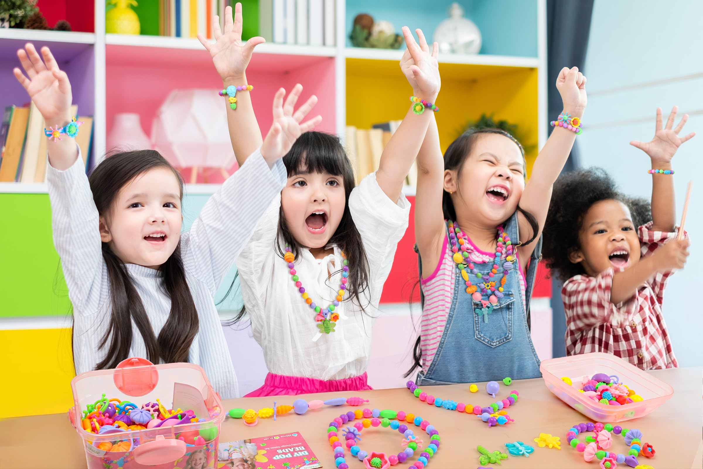 BIRANCO bee bead figure supports fine motor skills during crafting.
