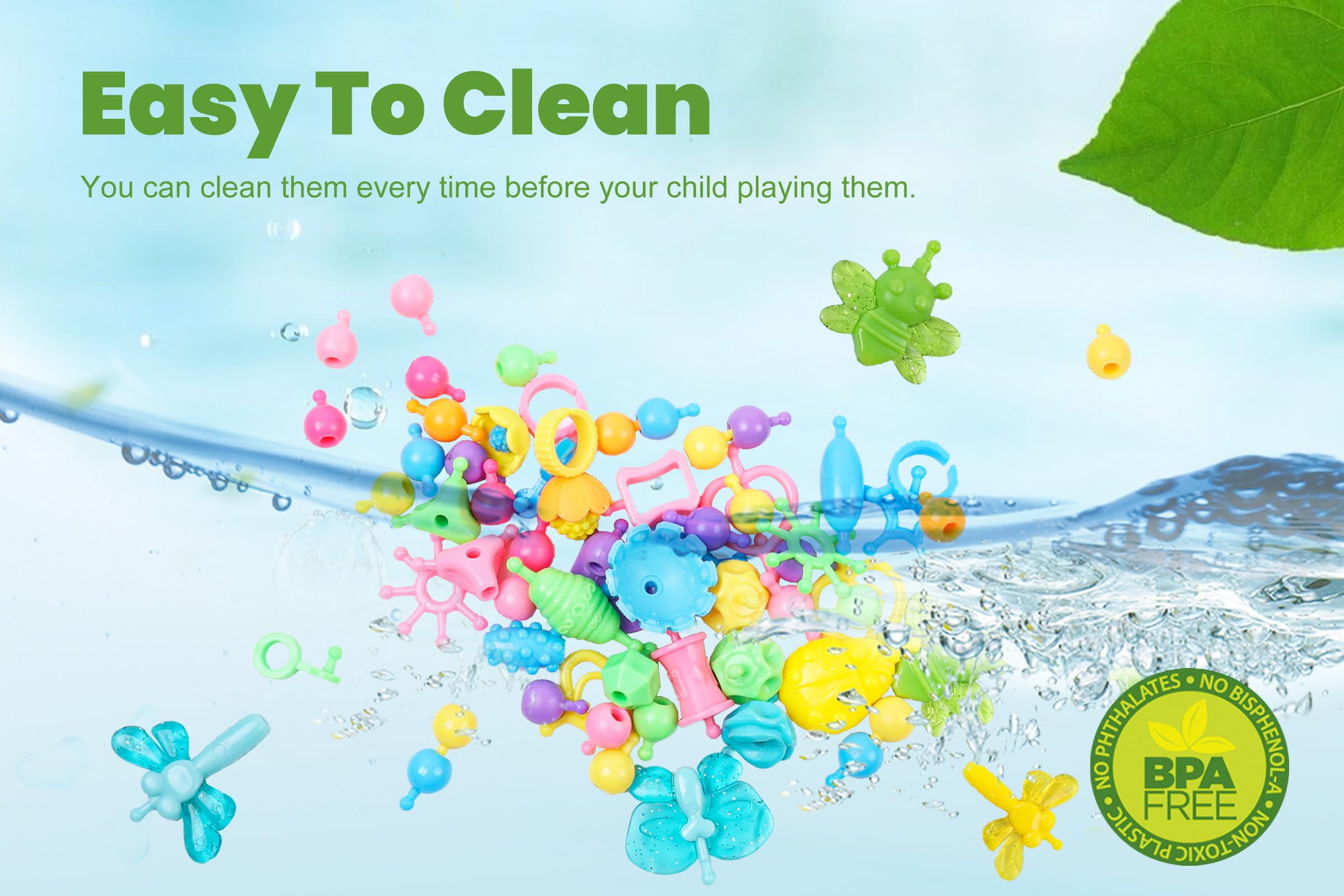 BIRANCO kid crafting with beading set provides screen-free fun.