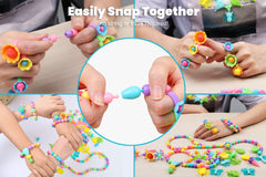 BIRANCO pop beads pack offers vibrant colors for creative patterns.