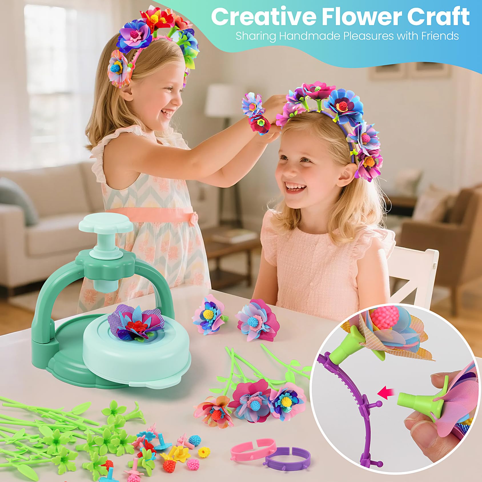 BIRANCO kit petals and centers for colorful bouquet making and creative play.