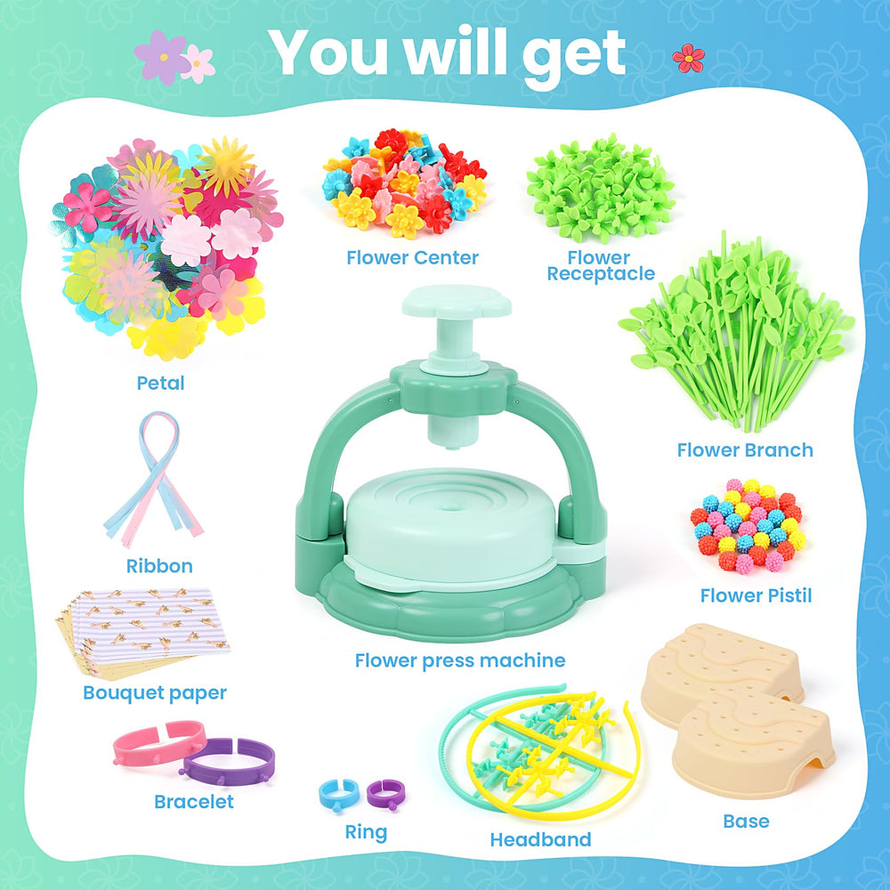 BIRANCO kit support varied flower arrangements for kids.