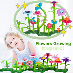 BIRANCO Flower Garden Building Set colorful pieces promote hands-on learning through play.