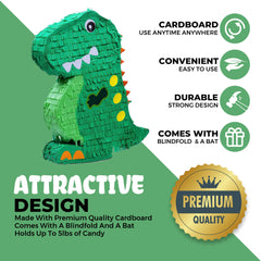 Birchio dinosaur pinata hanging loop ready to display