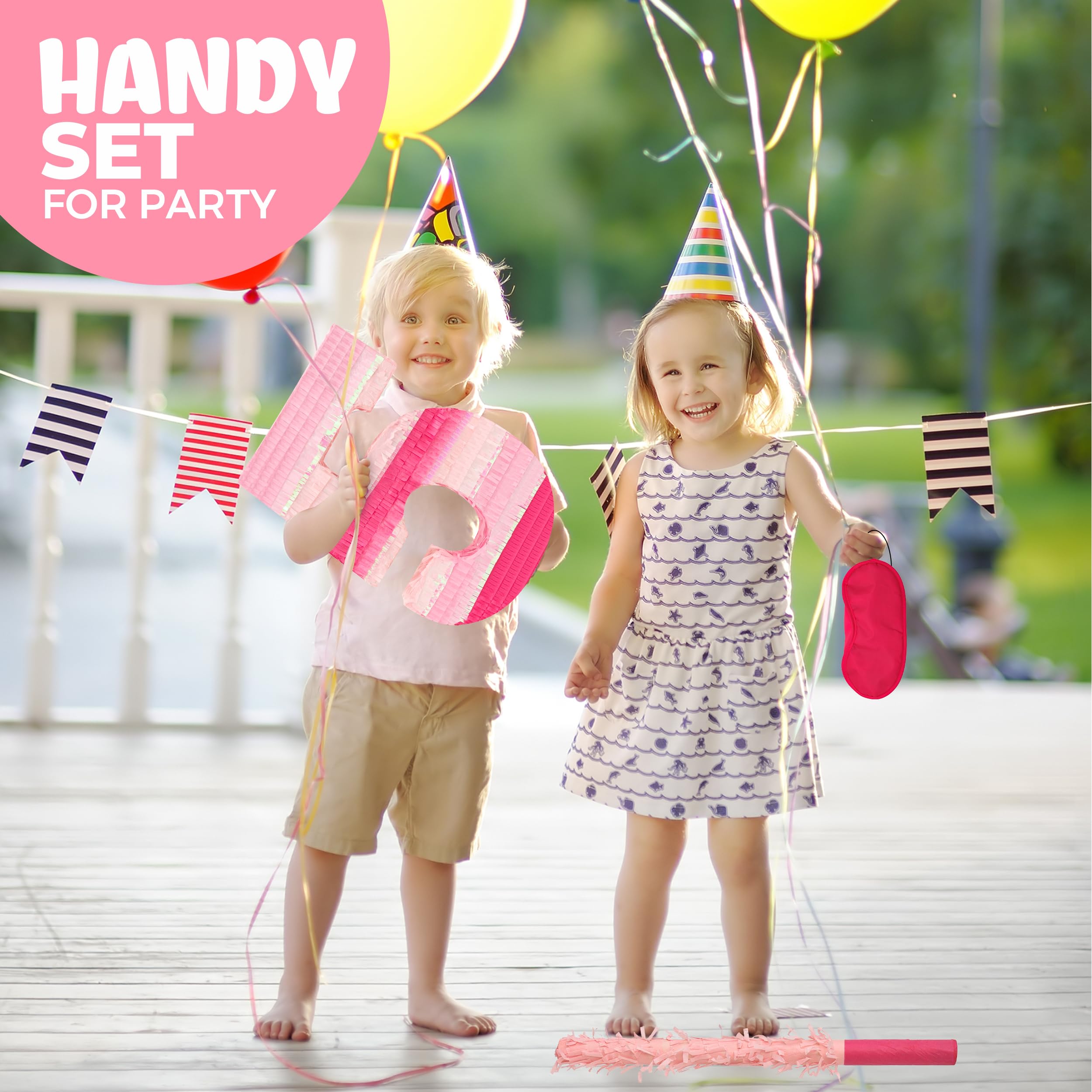 Birchio Pinks Pinata durable cardboard structure for party use