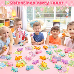 24 cards and 24 axolotl toys create a complete set.