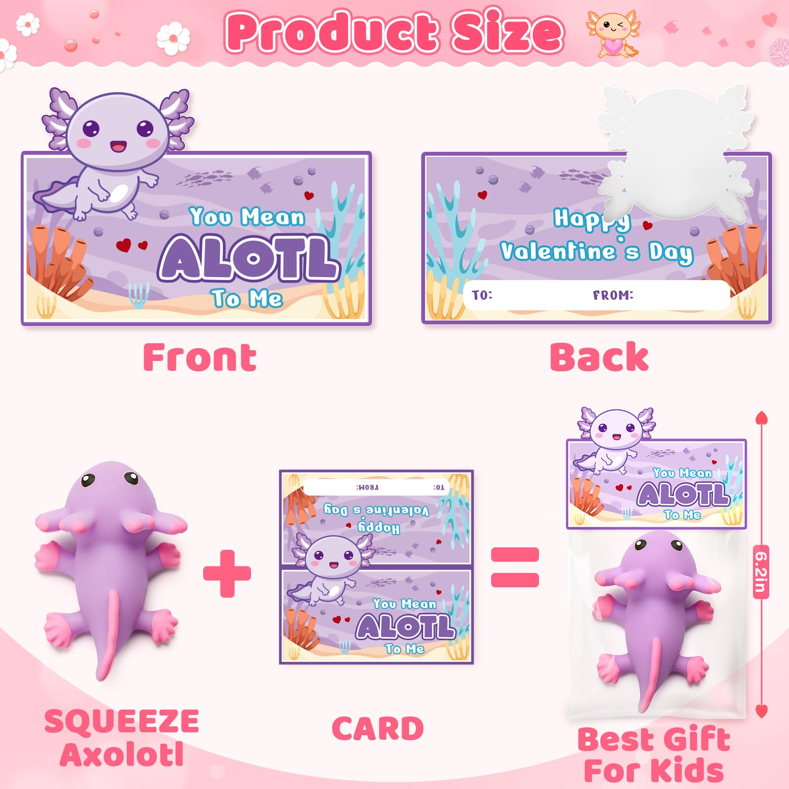 Easy setup: write names and pair with axolotl toy.