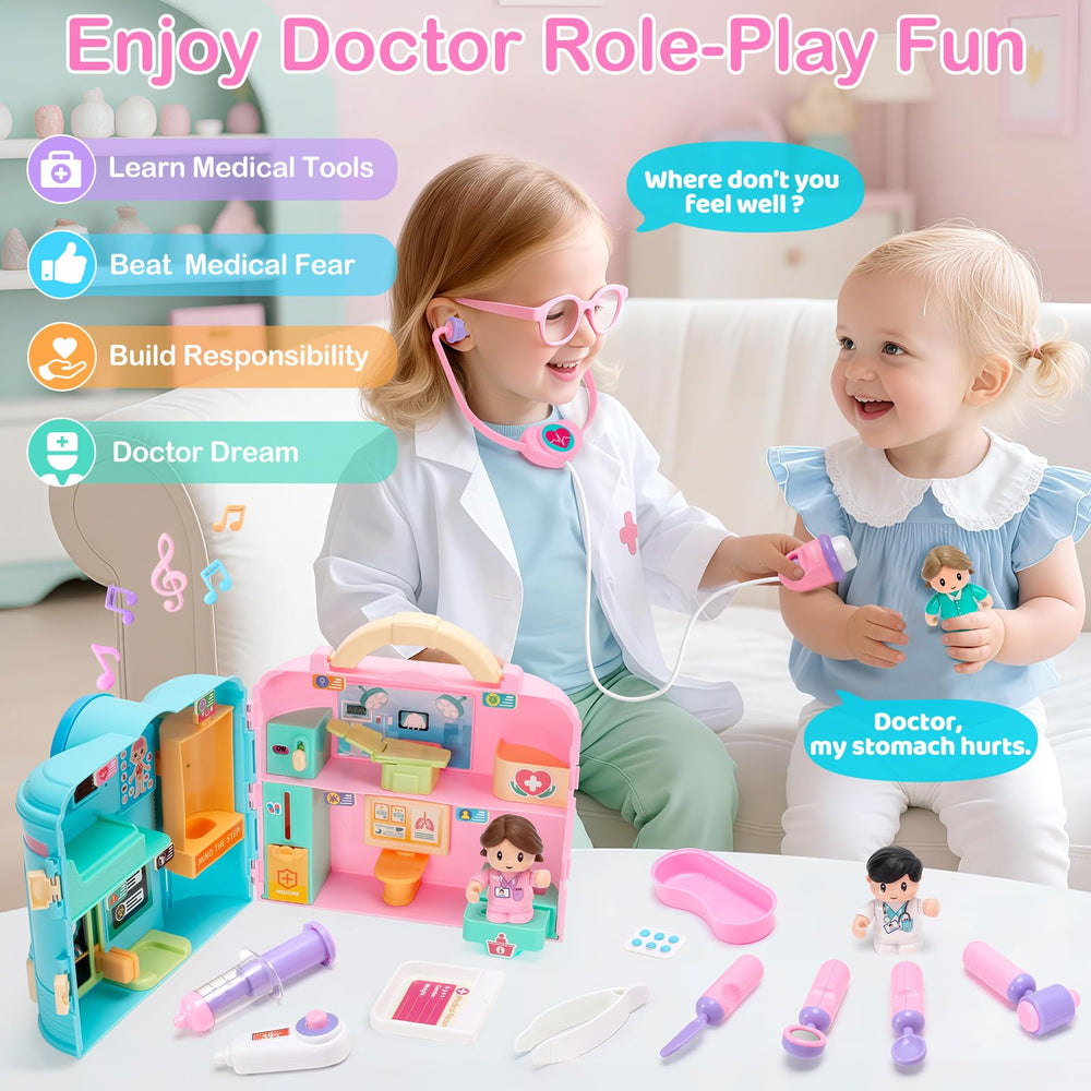 Birebebys doctor kit hospital-area layout mirrors clinical spaces for familiarization