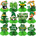 Biswiter St Patrick's elf centerpiece on honeycomb adds festive sparkle to any table.