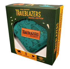 Bitewing Games Trailblazers Travel Edition in action, showing simultaneous drafting and looped trail routes