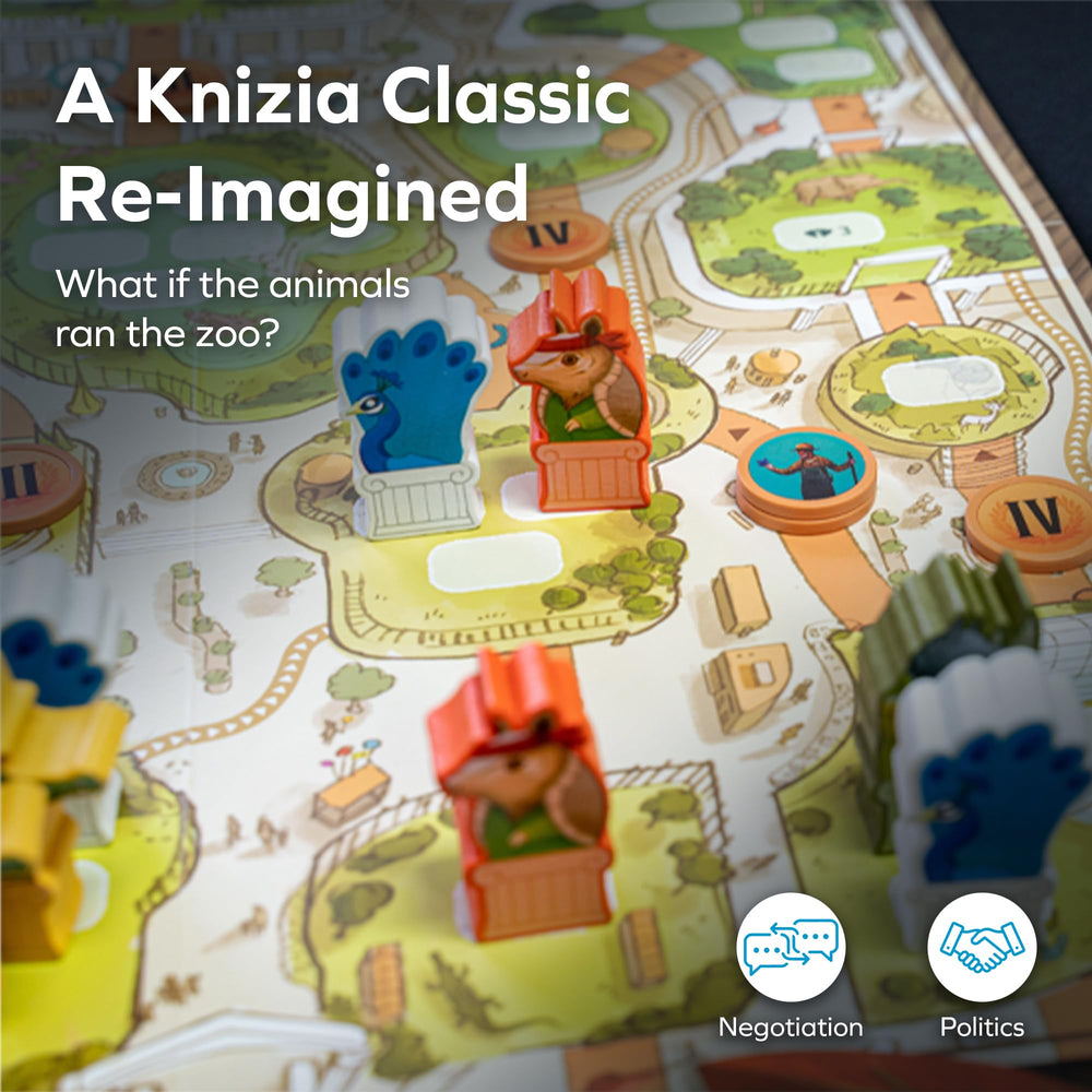 Bitewing Zoo Vadis meeples-and-art image showcases colorful player pieces and premium components.