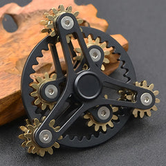 Bitopbi Pure Brass Spinner brass gears close-up showing durable construction