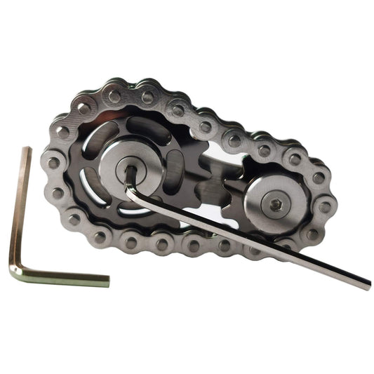 Bitopbi Sprocket fidgets chain in gunmetal for tactile focus and calm