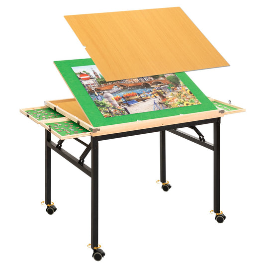 BittPicc Puzzle Table with metal frame for sturdy puzzle sessions.