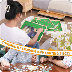 BittPicc Puzzle Table removable cover keeps pieces safe during breaks.