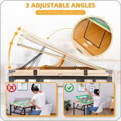BittPicc Puzzle Table adjustable tilt supports comfortable viewing angles.