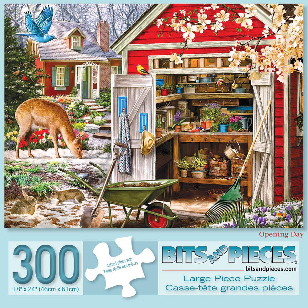 Bits and Pieces 18x24 large-piece puzzle collection with three designs