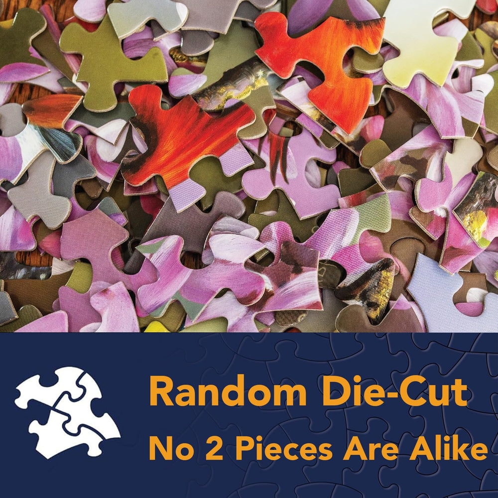 Bits and Pieces Durable thick chipboard backing helps keep pieces aligned