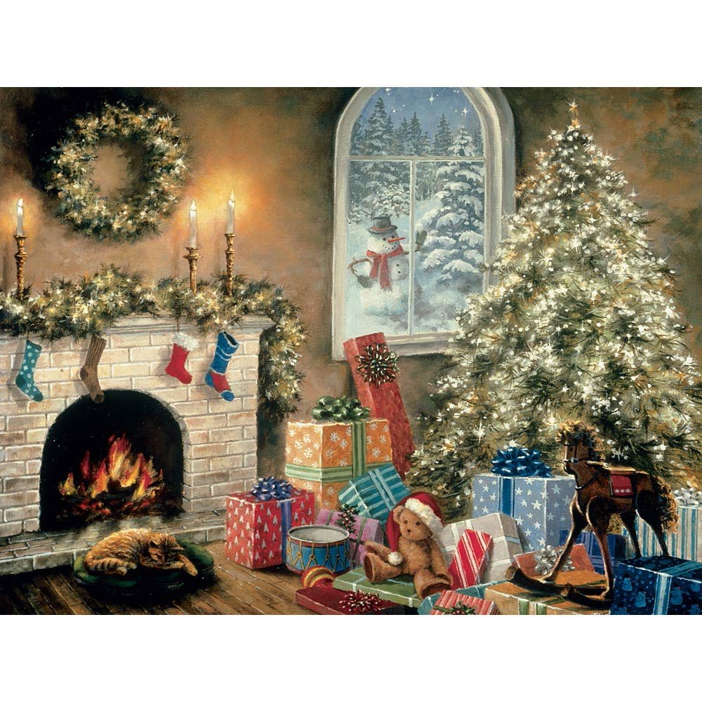 Bits and Pieces glow-in-the-dark puzzle Not a Creature Was Stirring brightens cozy evenings