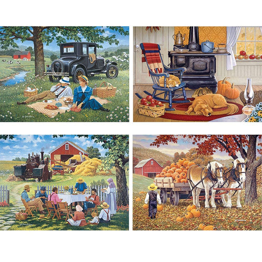 Bits and Pieces John Sloane artwork puzzle highlighting iconic designs for mindful solving.