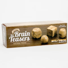 Bits and Pieces light-stained wood puzzles handle comfortably