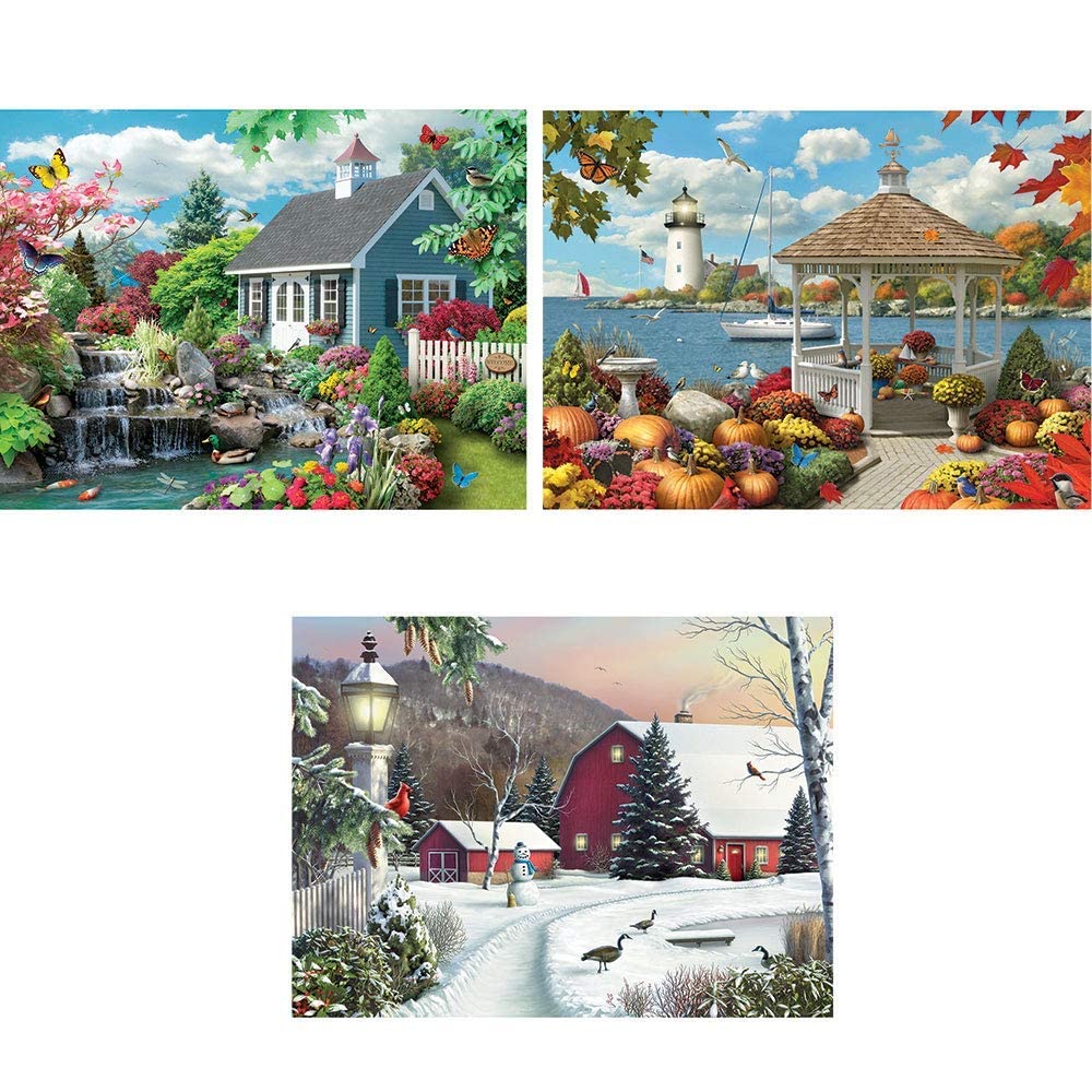 Bits and Pieces nature puzzles by Alan Giana showcase scenic detail for relaxing evenings.